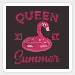 Queen of the summer With  the pink flamingo Magnet